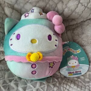 Hello Kitty Plush Toy in Mint, Pink & Yellow Accents